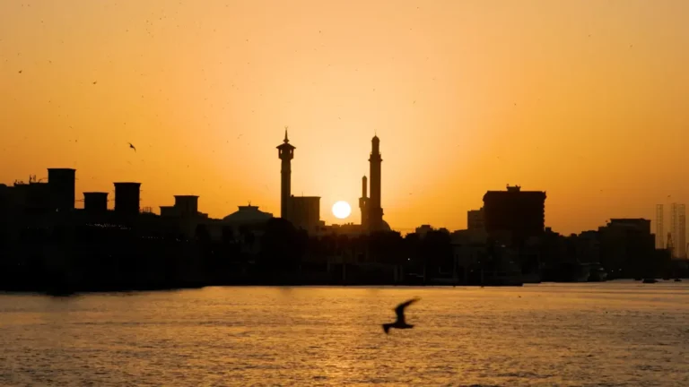 Al Fahidi sunset Dubai Creek