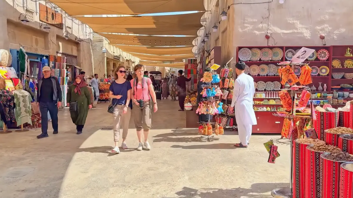 People walking in Al Seef Dubai