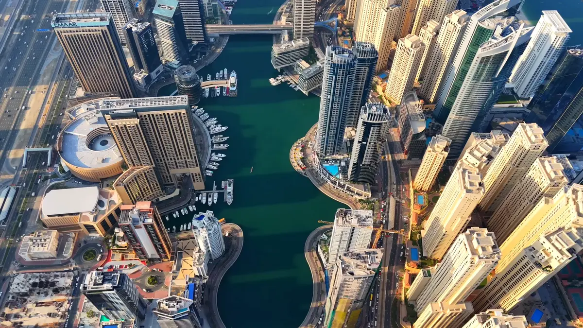 Dubai Marina view from top