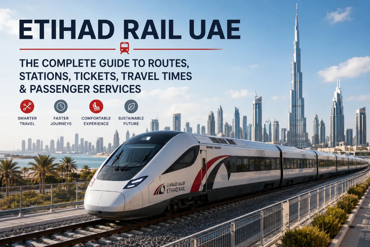Etihad Rail UAE: The Complete Guide to Routes, Stations, Tickets, Travel Times & Passenger Services (2026)